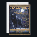 Love Son| Letter To My Son Never Feel You're Alone Holiday Card<br><div class="desc">Love Son | To My Son Never Feel That You Are Alone No Matter Walk As If You Own The Place Love Mom</div>