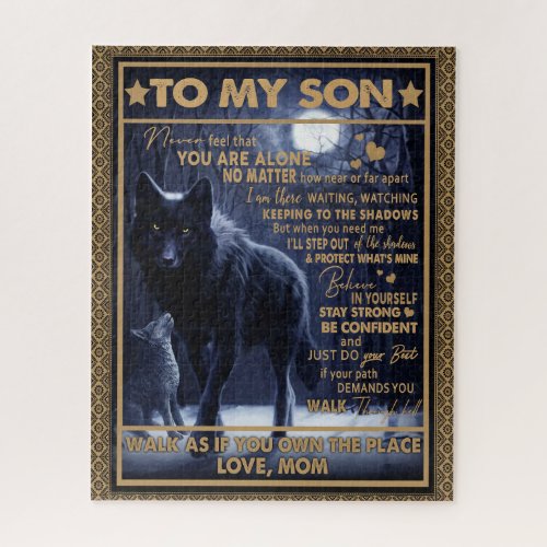 Love Son Letter To My Son Never Feel Youre Alone Jigsaw Puzzle