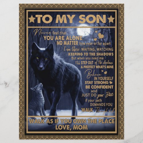 Love Son Letter To My Son Never Feel Youre Alone Letterhead