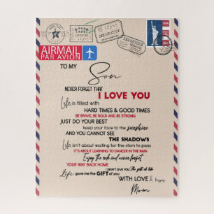Love Son To My Son Never Forget That I Love You Jigsaw Puzzle