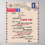 Love Son | To My Son Never Forget That I Love You Poster<br><div class="desc">Love Son | To My Son Never Forget That I Love You Love From Mom</div>
