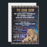 Love Son | To Our Son I Proud Of You And Love You Holiday Card<br><div class="desc">Love Son | To Our Son I Proud Of You And Love You</div>
