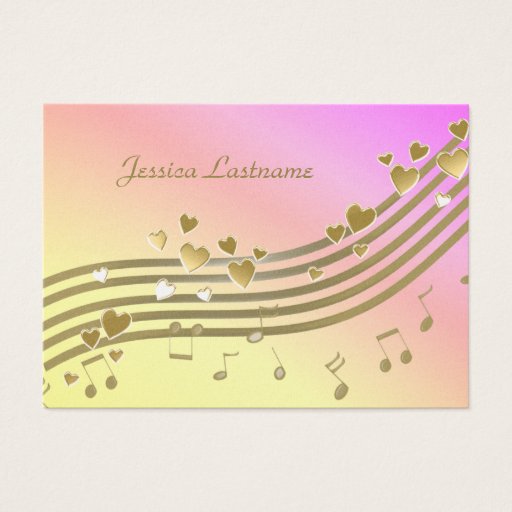 Customizable Love Song Information Card Business Cards
