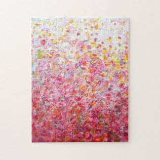 Love Song - Pink Abstract Painting Jigsaw Puzzle