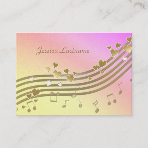 Customizable Love Song Seating Card Business Card