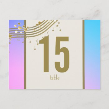 Love Song Table Number by InBeTeen at Zazzle