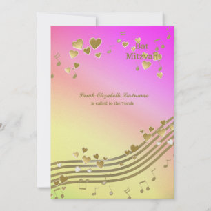Love Songs Bat Mitzvah Invitation