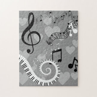 Love Songs in black and white. Jigsaw Puzzle