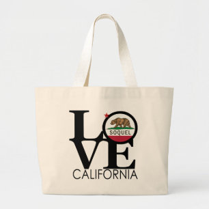 LOVE Soquel CA Large Tote Bag