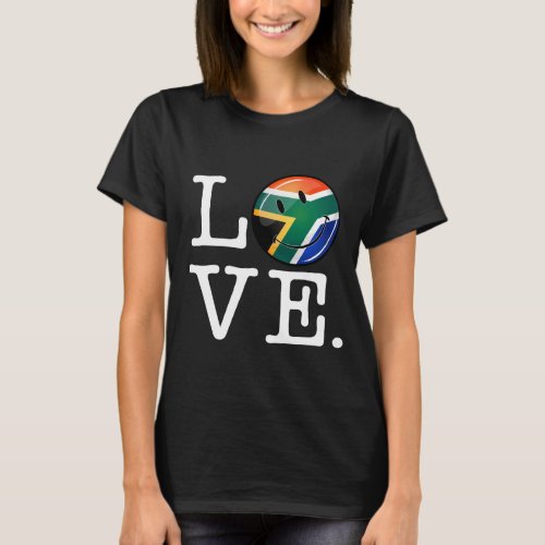 Love South Africa Smiling Flag T_Shirt