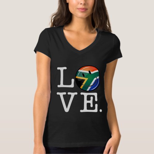 Love South Africa Smiling Flag T_Shirt