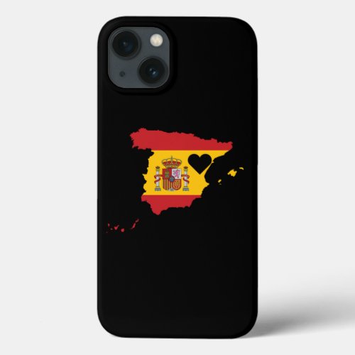 Love Spain Gift Spanish Pride Heart iPhone 13 Case