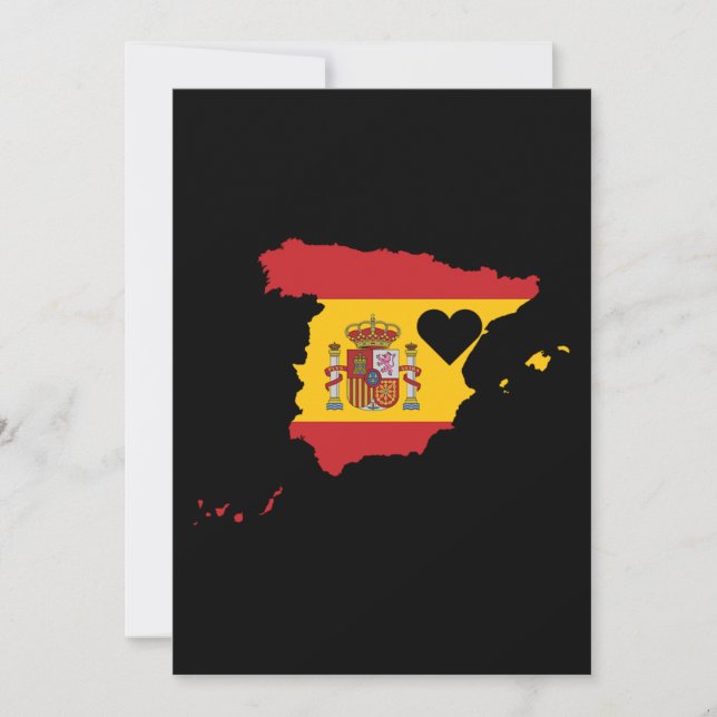 Love Spain Gift Spanish Pride Heart Invitation (Front)