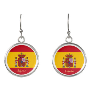 Love Spain & Spanish Flag fashion / sports fan Earrings