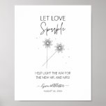 Love Sparkle Sign Wedding Reception Sendoff G400<br><div class="desc">Our paper poster sign is perfect to add to a frame to display on your table. Guests can help send off the bride and groom by lighting sparklers at the wedding reception or ceremony. This item is part of our Gwen wedding invitation suite G400, please visit our store to view...</div>