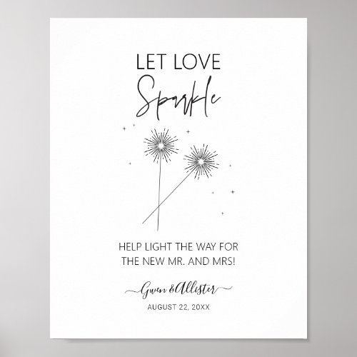 Love Sparkle Sign Wedding Reception Sendoff G400