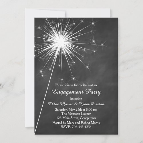 Love Sparkles Engagement Invitation
