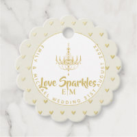 Love Sparkles Wedding Bridal Shower Thank You Favor Tags