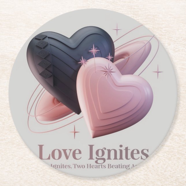 Love Sparks Drink Coaster (Front)