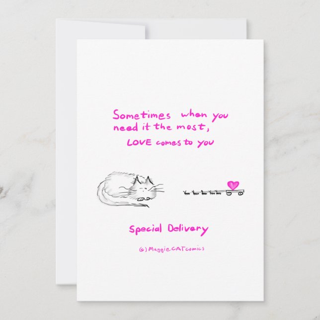 Love, special delivery thank you card (Front)