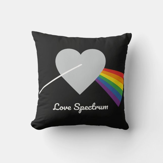Love Spectrum Throw Pillow (Front)