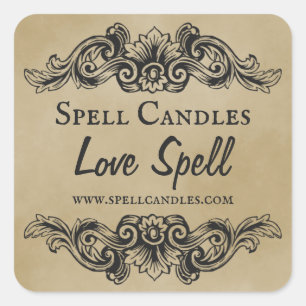 Love Spell Candle Labels