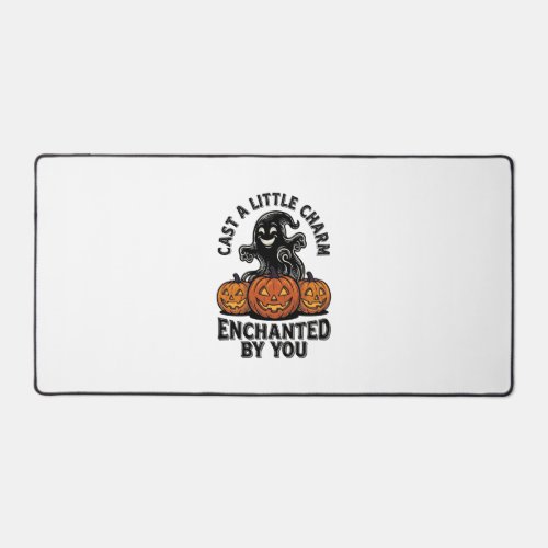 Love Spell Ghost Vintage Halloween Pumpkin Art_1 Desk Mat