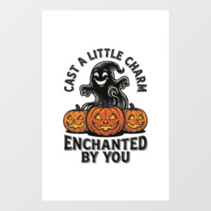 Love Spell Ghost Vintage Halloween Pumpkin Art_1 Window Cling