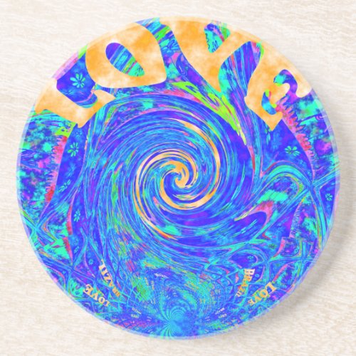 Love Splushpng Sandstone Coaster