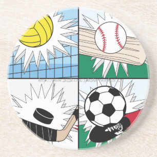 "Love Sports" Drink Coaster