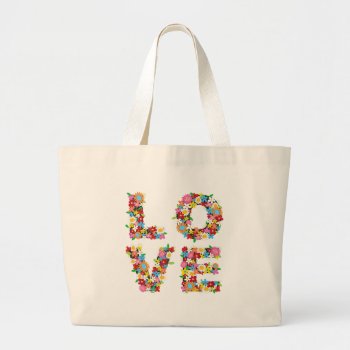 Love Spring Flowers Colorful Custom Gift Tote Bag by fat_fa_tin at Zazzle