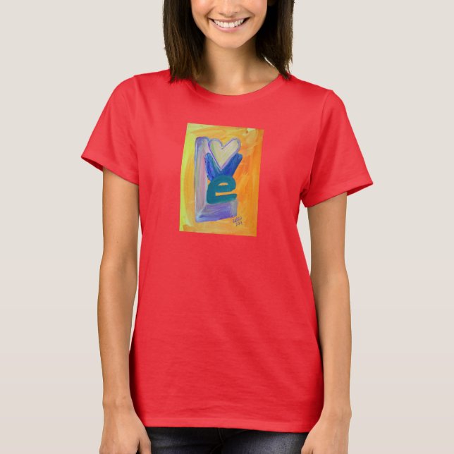 Love Spring Inspirational Word Stack Art Shirts (Front)