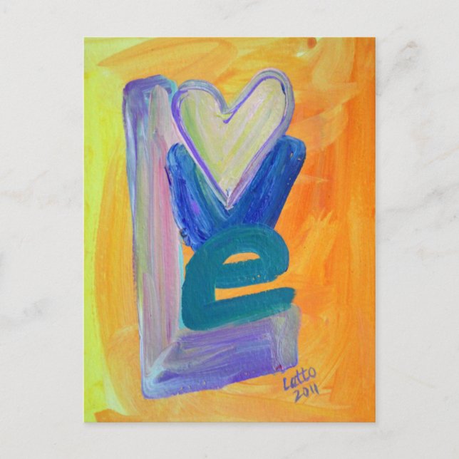 Love Spring Stack Watercolor Postcard (Front)