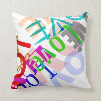 Love Square Pillow by BaileysByDesign at Zazzle