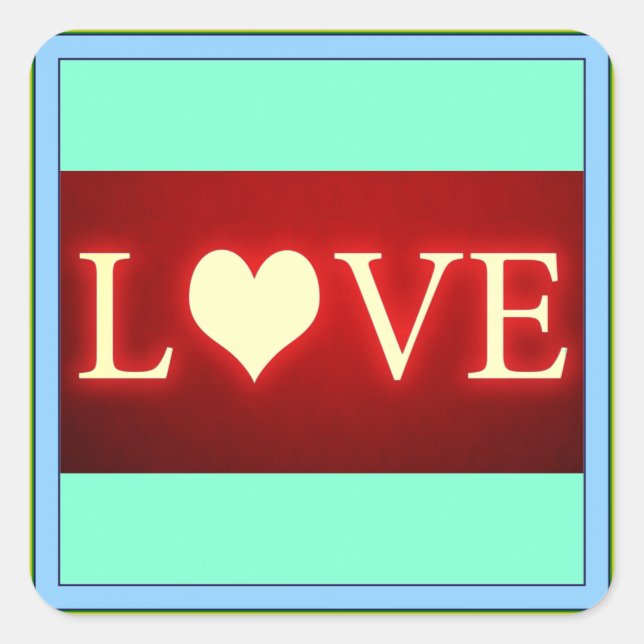 Love Square Sticker (Front)
