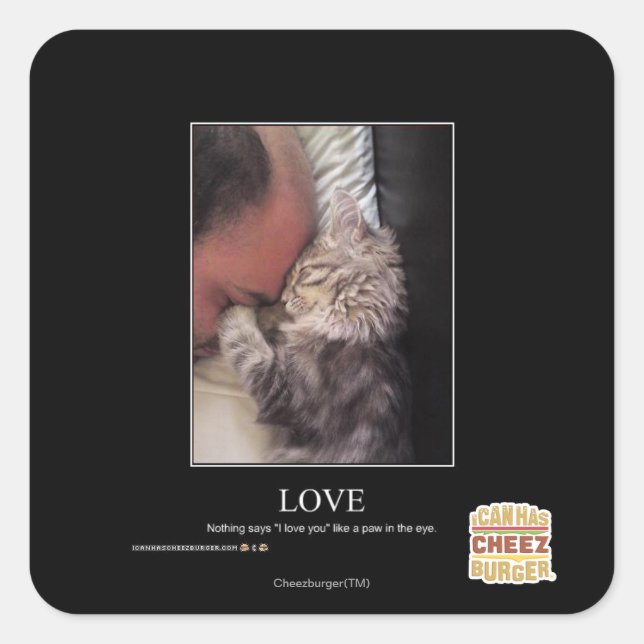 Love Square Sticker (Front)