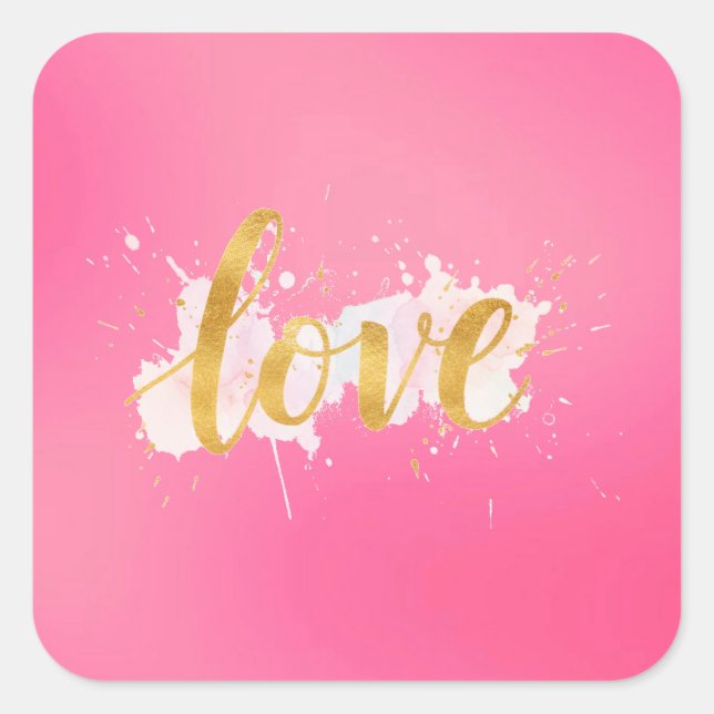 Love Square Sticker (Front)
