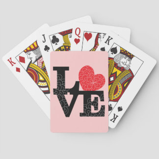 Love Squared Floral Imprint Poker Cards