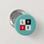 Love Squares | Black | Badge Button