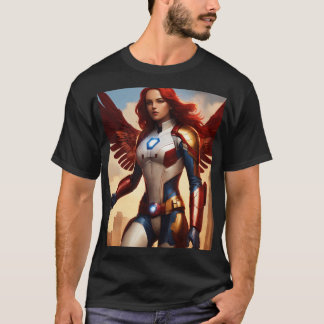 "Love Squeezed: Tattoo-Style Red Apple T-Shirt Des
