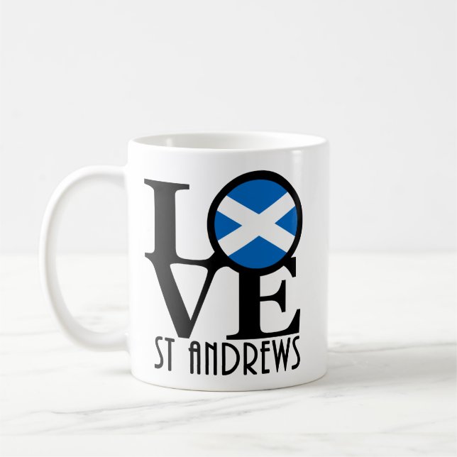 LOVE St Andrews Scotland 11oz Coffee Mug (Left)