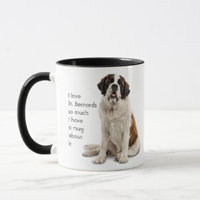 Love St. Bernard Dogs So Much Fun Quote Mug (Left)