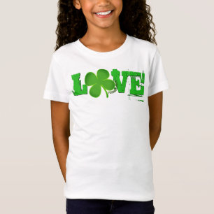 Love St. Patricks Day Girls Top Paddy Shirt Lucky