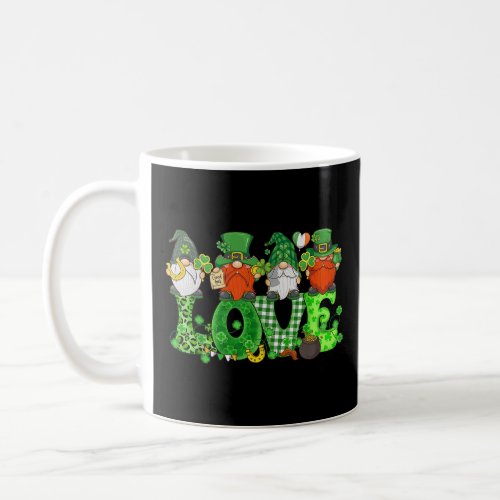 LOVE St Patricks Day Gnomes Shamrock  Coffee Mug