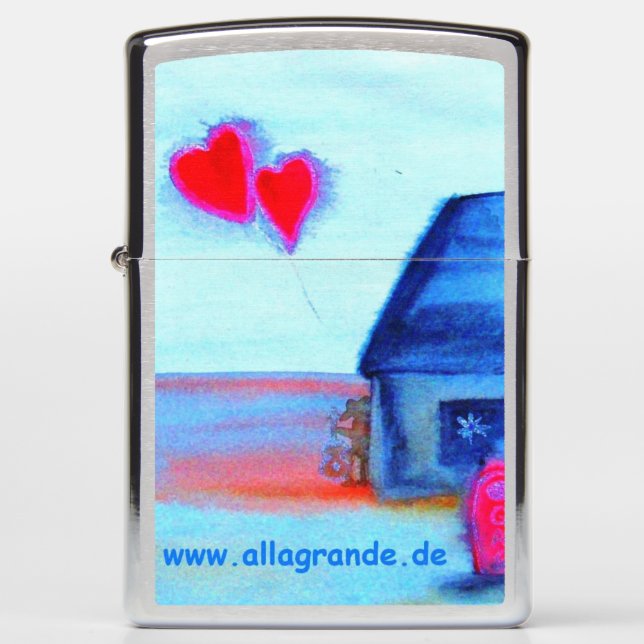 ...love station...art by Jutta Gabriel... Zippo Lighter (Front)