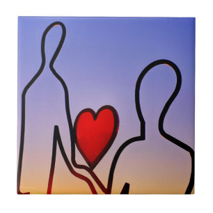 Love statue ceramic tile