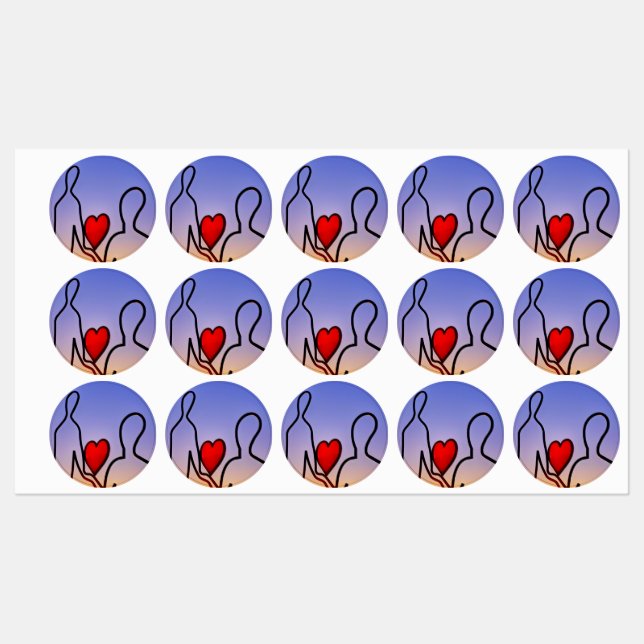 Love statue labels (Sheet)