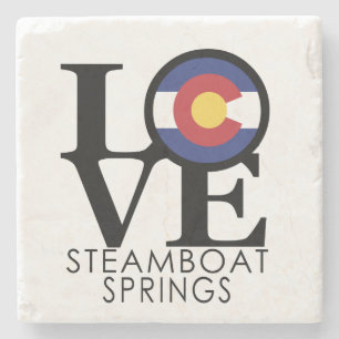 LOVE Steamboat Springs Colorado Stone Coaster
