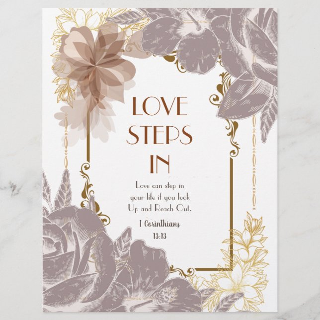 Love Steps In Personalized Paper (Front)