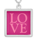 Love Sterling Silver Necklace at Zazzle